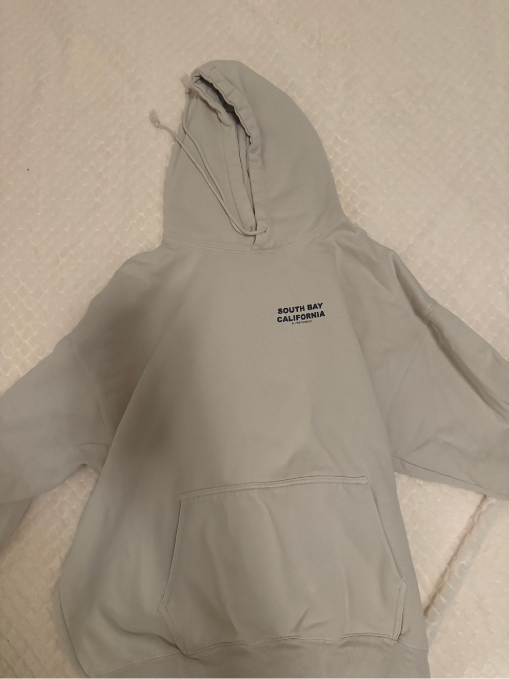 Light Gray Hoodie Sweatshirt - South Bay California Print